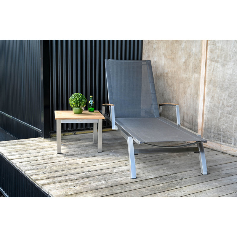 Avanti Stainless Steel Sling Outdoor Chaise Lounger