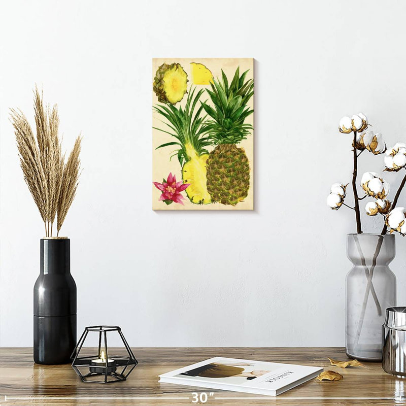 Yarlin Tropical Pineapple Study I, 12" H x 8" W