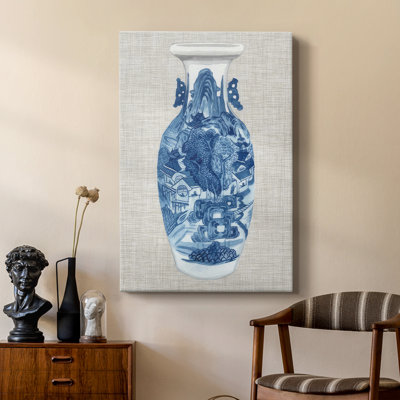 Vase Ming sur lin I - galerie sur mesure