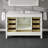 Eviva London 48"W x 18"D White Vanity with Carrara Quartz Vanity Top