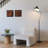 Swoop 69 in. Modern LED Adjustable Floor Lamp with Black Metal Bowl Shade and Gold Accent, Bulb Included