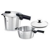 Fissler® Vitaquick® Premium 3-piece Set, 3.7 Quart And 6.3 Quart Pressure Cooker + Glass Lid