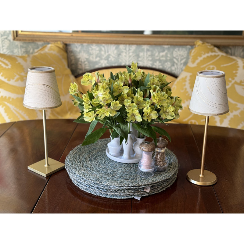 Marble Series Empire Lamp Shade, Ivory/Gold