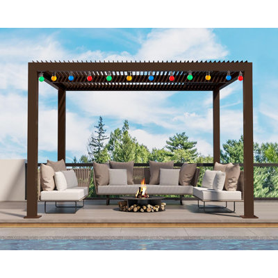 12 pi. L 12 pi. Pergola en aluminium