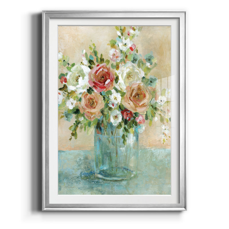 Sun Drenched Arrangements - Cadre photo, reproduction d'art sur papier, H 18,5 po x l 24,5 po x P 1,5 po, Argent