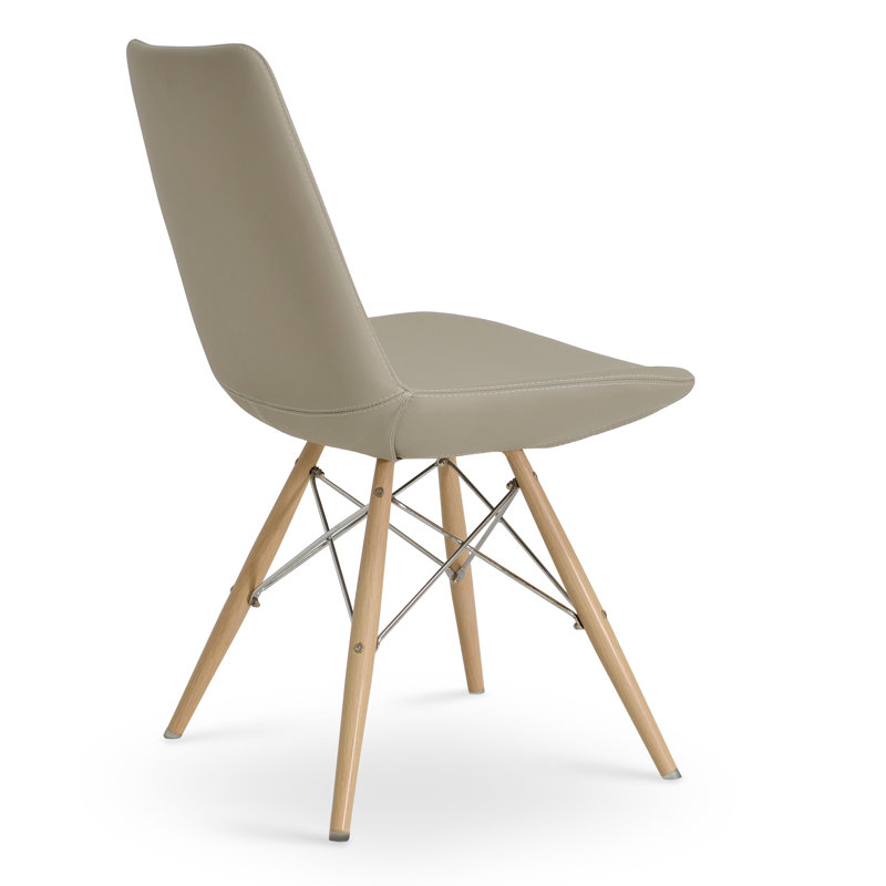 Eiffel 17'' H Upholstered Oak Side Chair, PPM Chestnut
