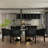 Classic And Luxurious Black Boucle Upholstered Barrel Dining Room Chairs Armchair Set Of 3-1690361462-1690361459