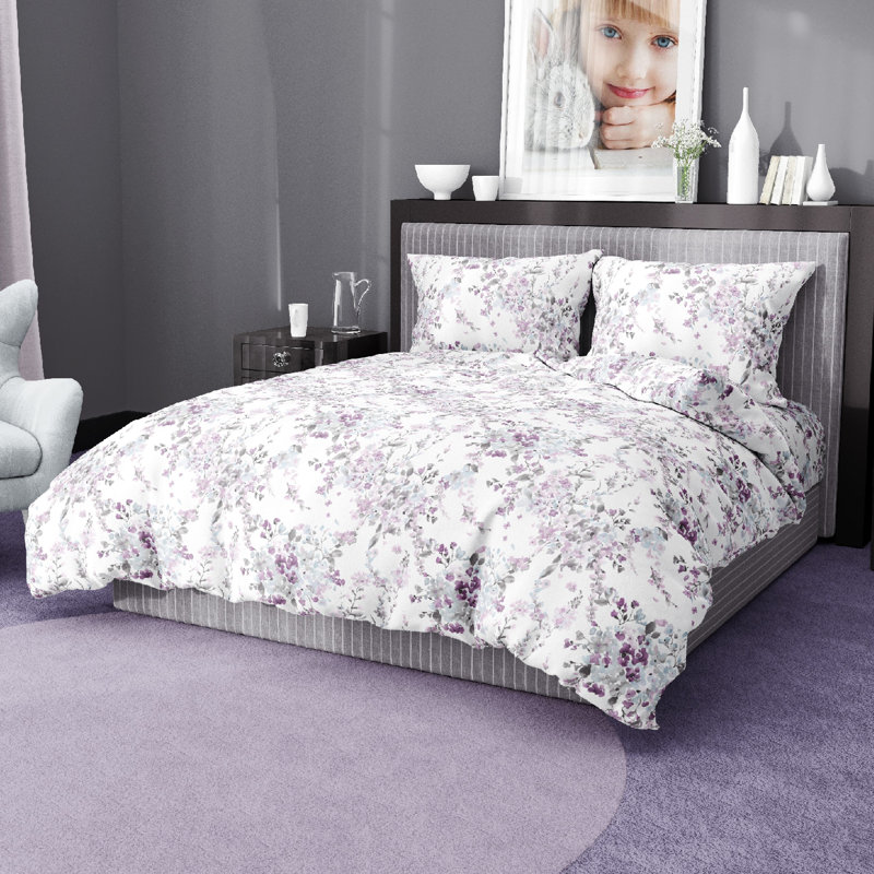 Cotton Floral Duvet Cover Set with Pillowcases