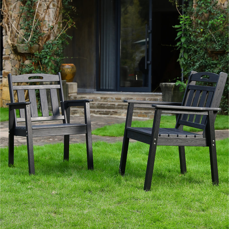 Chaise noire pour balcons extérieurs, météo, sièges confortables, noir, design, soutien ergonomique, peu d'entretien