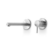 Acquaco Linki Stylo Wall Mount Two-Hole Single Handle Bathroom Lavatory Faucet with 7-1/8'' Spout Reach