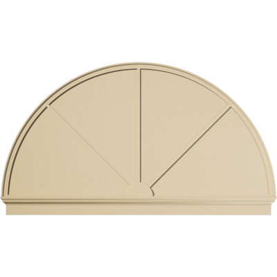 Half Round Signature Urethane Pediment, Primed Tan