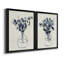 Indigo Floral Vase I - Ensemble de 2 reproductions de cadres photo sur toile-859639732-859639735