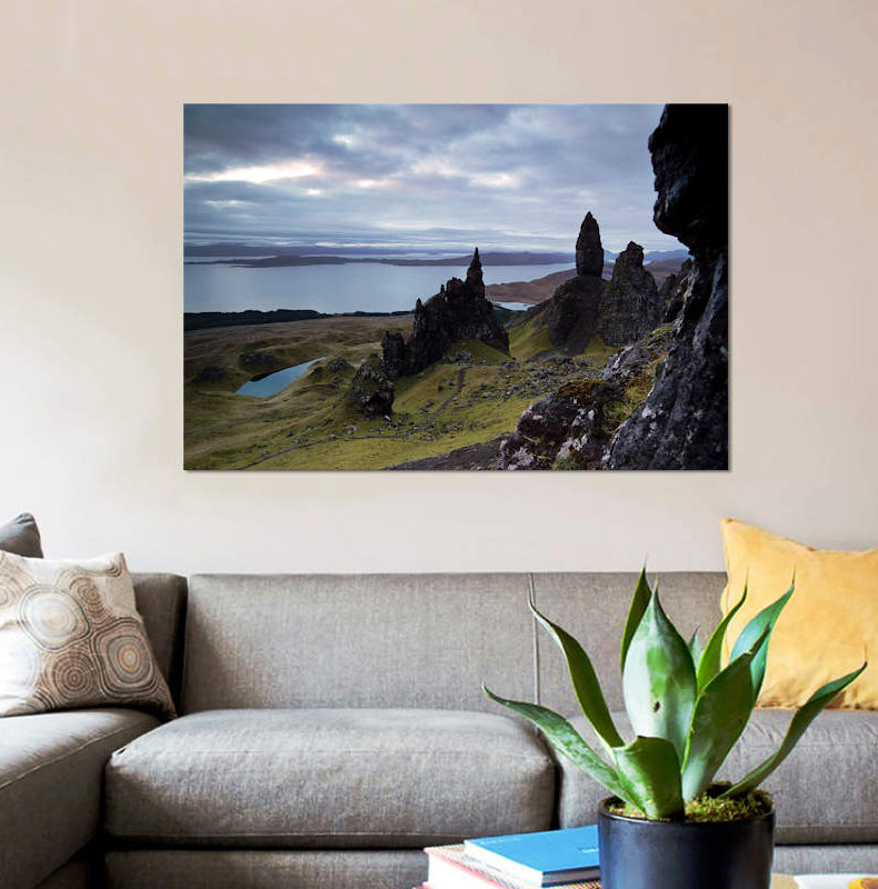 « old man of storer, écosse » par matteo colombo, impression sur toile, H 26 po x l 40 po x P 1,5 po, Toile tendue