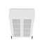 Bibliothèque 32 po en verre trempé blanc (4 tablettes)-2089861952