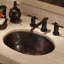 Antique Copper Metal Hand Hammered Oval Undermount Bathroom Sink-37516609