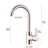 Commercial Kitchen Faucet In Stainless Steel - Single Handle, Brushed Nickel, Stylish Appearance Hole Sink For Modern