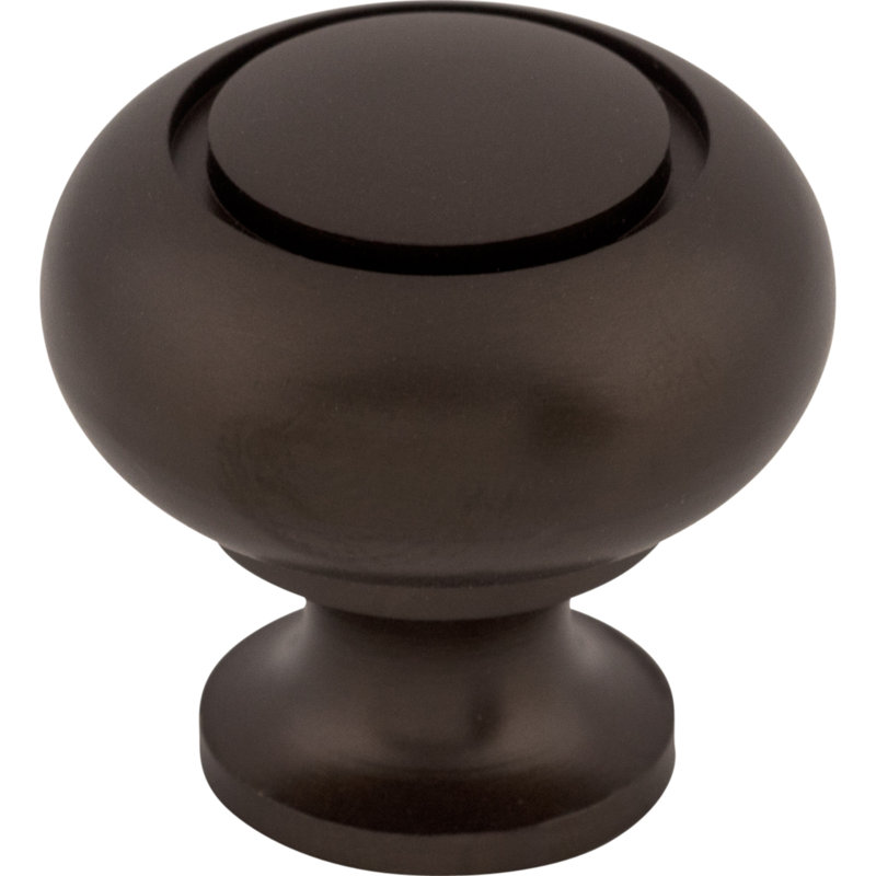 Ring 1 1/4" Diameter Round Knob, Oil Rubbed Bronze