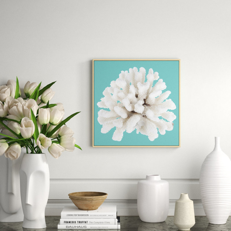 Coral Aqua 9' Framed Photographic Print
