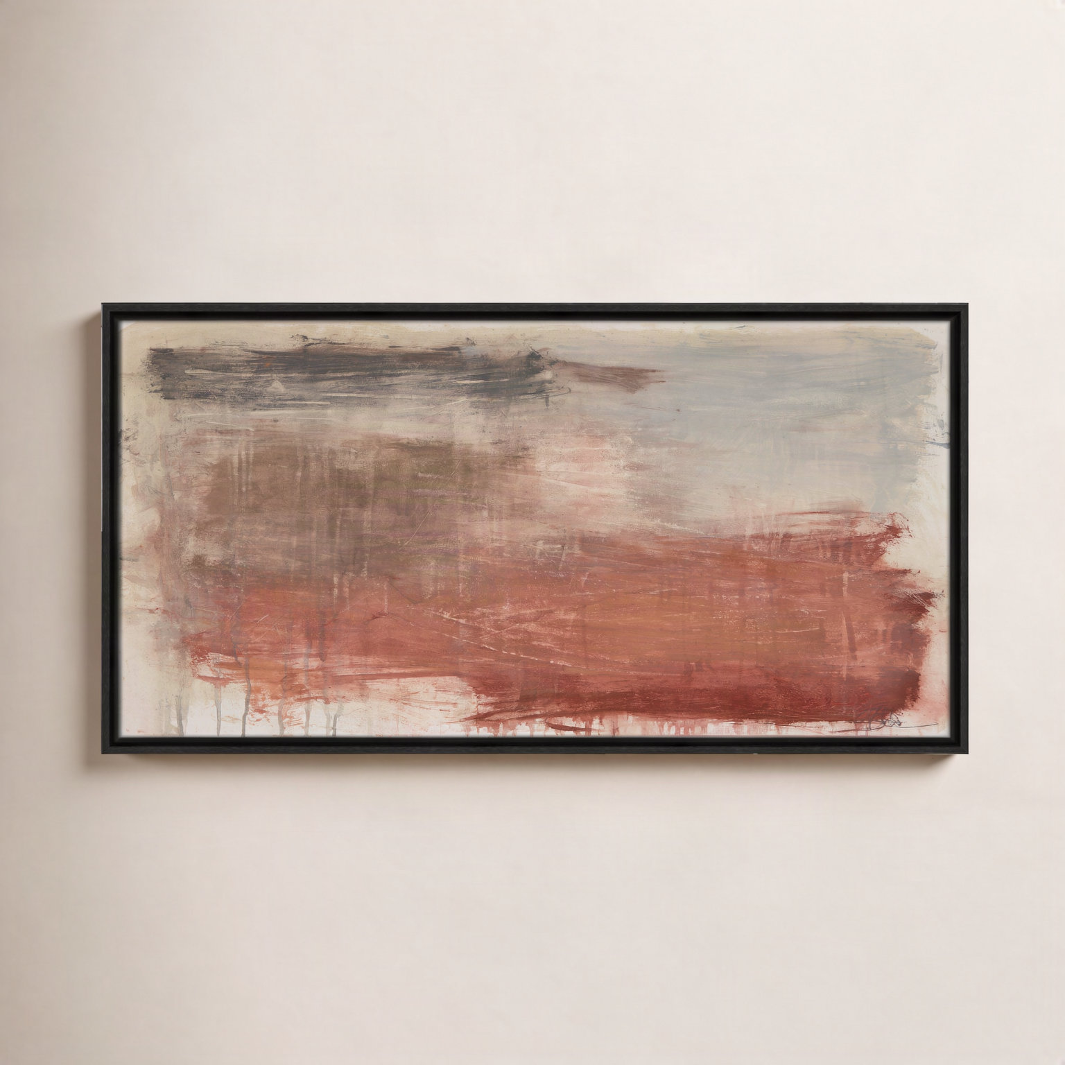 Colin "Autumn Over The Riviera" Print, 16.5" H x 31.5" W, Espresso