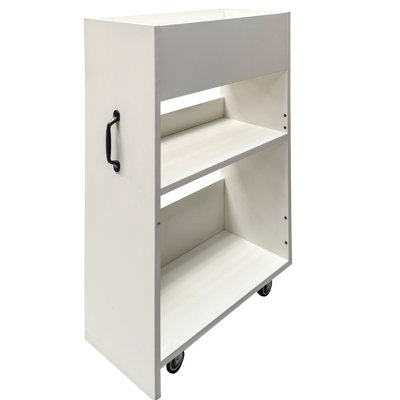 3 Tier Wooden Floor Standing Bookcase,Slide Out Drawer Storage Bookcase File Cabinet,Pull Out Mobile With Door Dustproof File Cabinet,Office Bedroom Living Room Hidden Storage Cabinet With Wheels