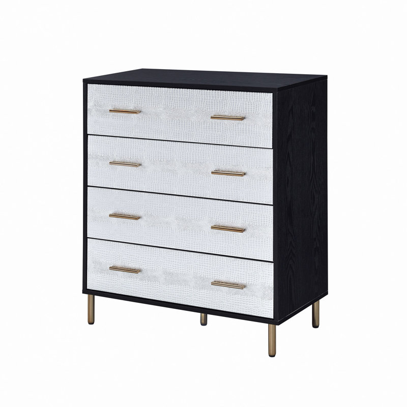 Myles Black, Silver & Gold Finish Chest