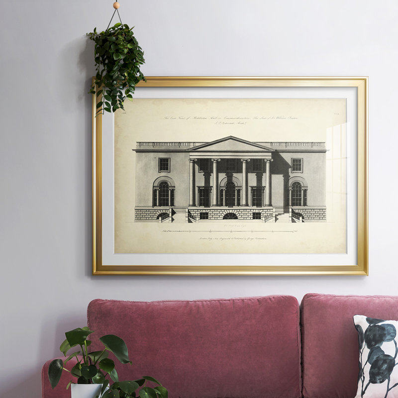 Richardson Architecture I, reproduction d'art encadrée, Or, H 19 po x l 27 po x P 1,5 po