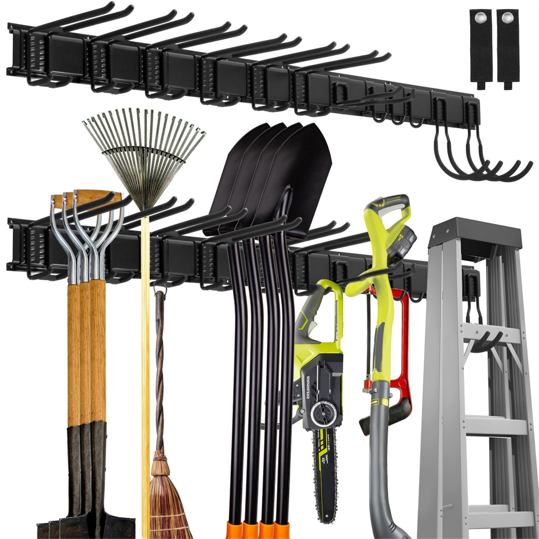 Garage Garden Tool Organizer Wall Mount, Tool Storage Rack