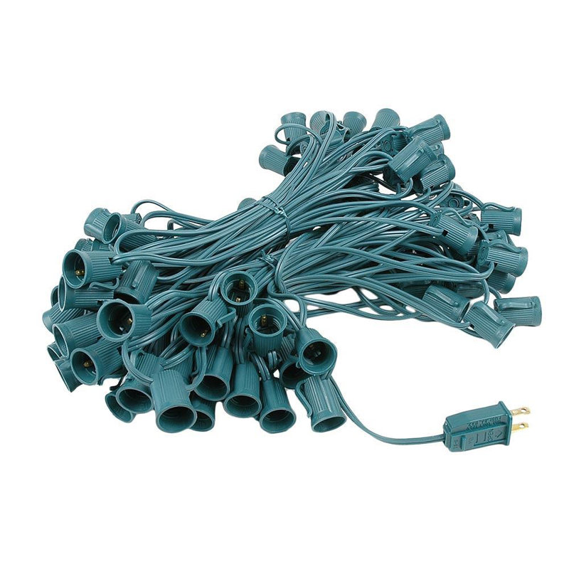 Outdoor 100 - Bulb 100'' Plug-in Globe String Light, Green