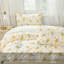 Ensemble de housse de couette jaune à motif floral 3 pièces Botanical Blossom Bedding