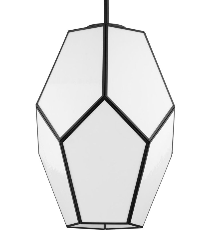 "Luminaire élégant sophistiqué: luminaire suspendu noir mat à 1 lumière Latham par Progress Lighting"