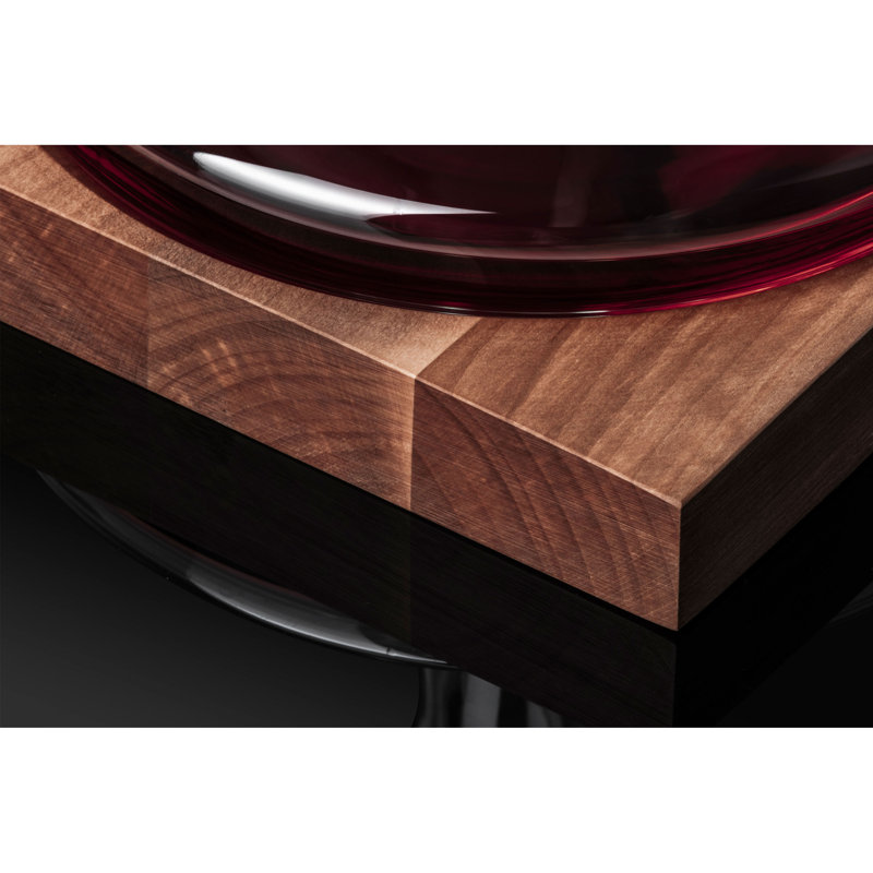 Ebern Designs decanter on a wooden base Wood Edition, decanter, carafe