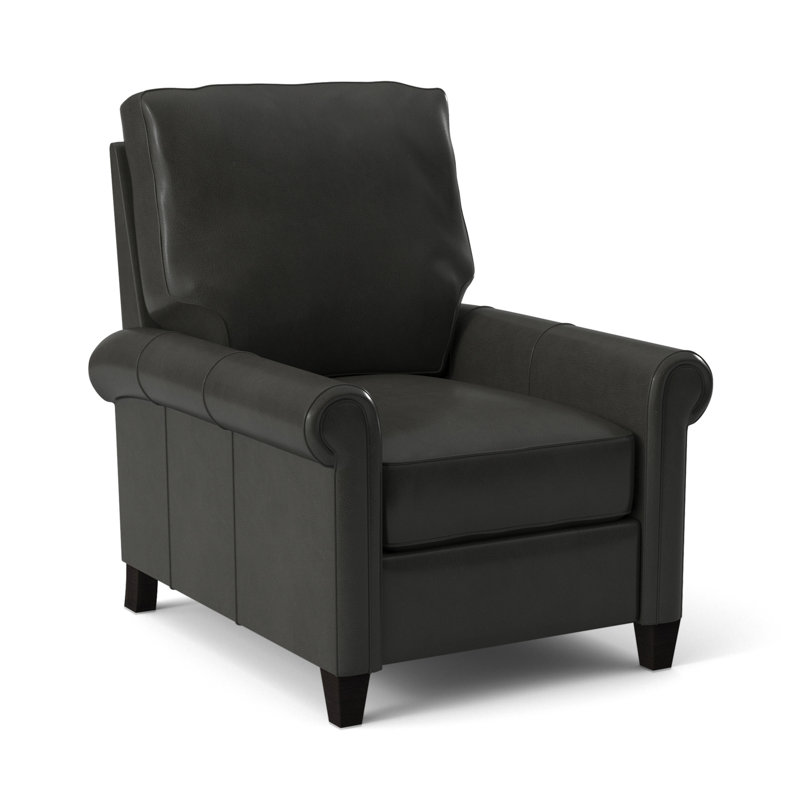 Haskins Recliner, Outsider Raven Genuine Leather, Manual, Plantation
