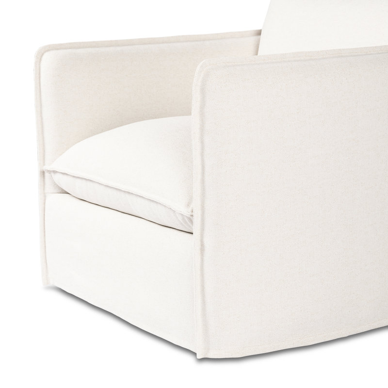 Andre Swivel Armchair, Alessi Linen Polypropylene/Olefin