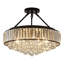 Plafonnier semi-encastré cylindrique 6 lumières 22,05 po de style lustre avec accents de cristal-1329314765