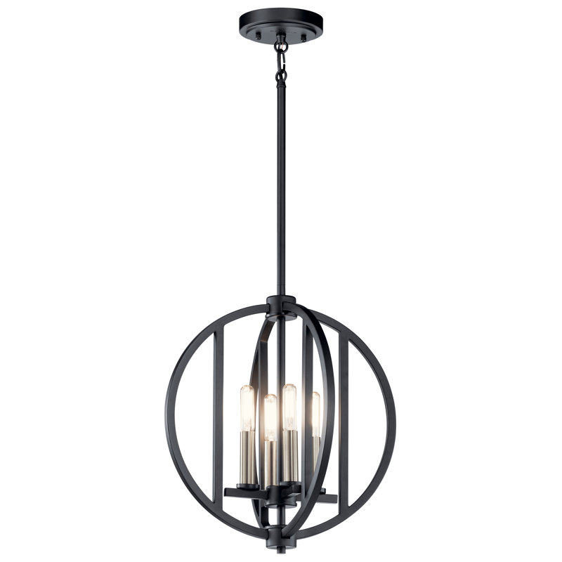 Geometric Chandelier, 15.75" H x 14" W x 14" D
