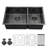 Undermount Double Bowl Stainless Steel Kitchen Sink with Basket Strainers and Sink Grids-124197657-124197658