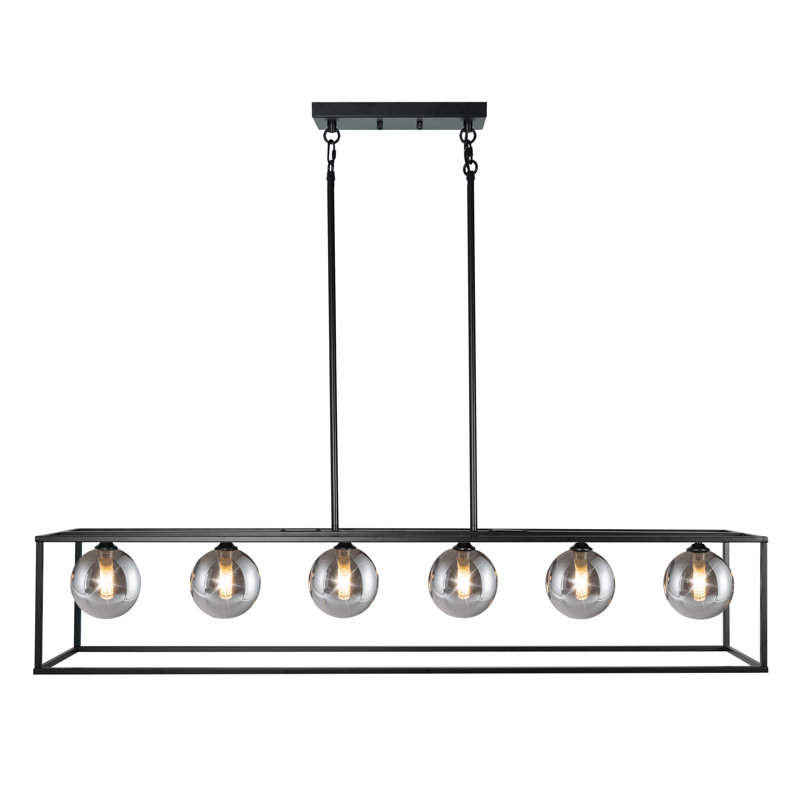 Lustre rectangulaire 6 lumières Anacaren