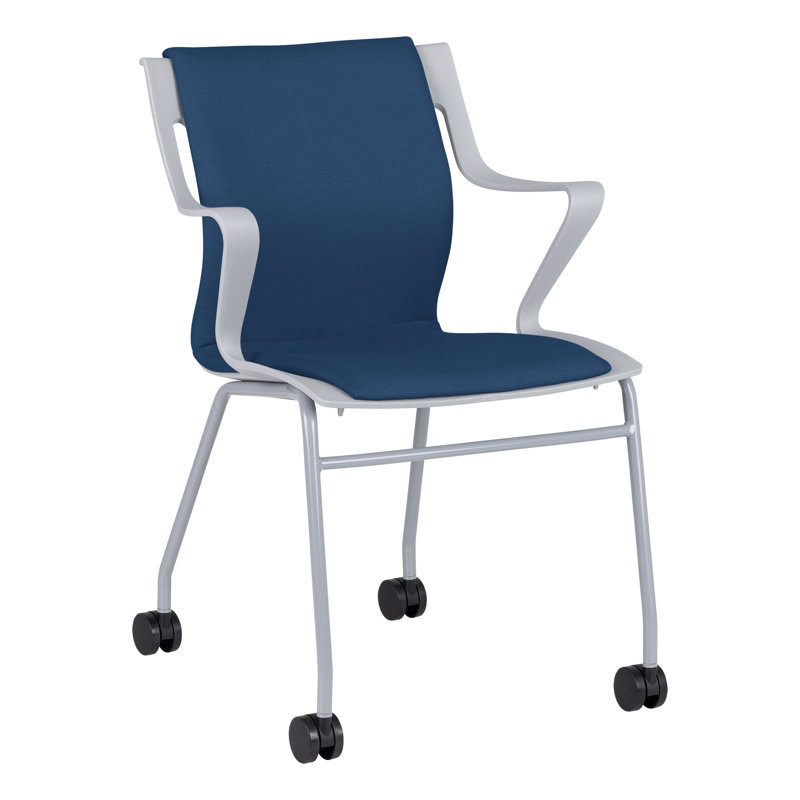 Chaise d'invité de bureau Cascade, Bleu saphir
