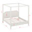 Structure de lit à baldaquin en bois avec tête de lit, lit plateforme à baldaquin moderne avec pieds de soutien, espace de rangement sous le lit-130557778-130557779