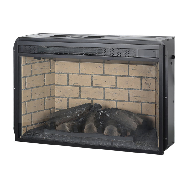Foyer encastrable à quartz 26 po - version bûche avec brique