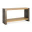 Console rétro avec menuiserie à queue d'aronde et placage de bois vieilli