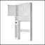 Armoire de rangement au-dessus de la toilette pour salle de bain avec tablette réglable blanche H 67,4 po