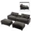 Canapé modulaire rembourré moderne en U en chenille-1762692110