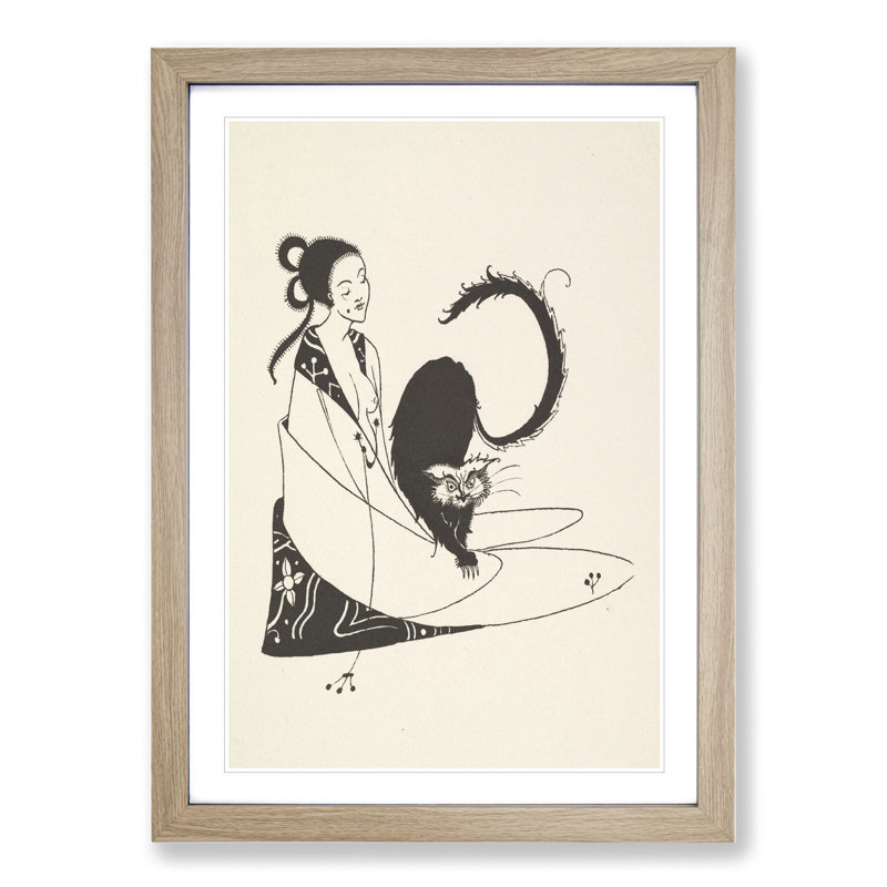 Grotesques by Aubrey Beardsley - Framed Print, Oak Framed, 48cm H x 36cm W x 2cm D