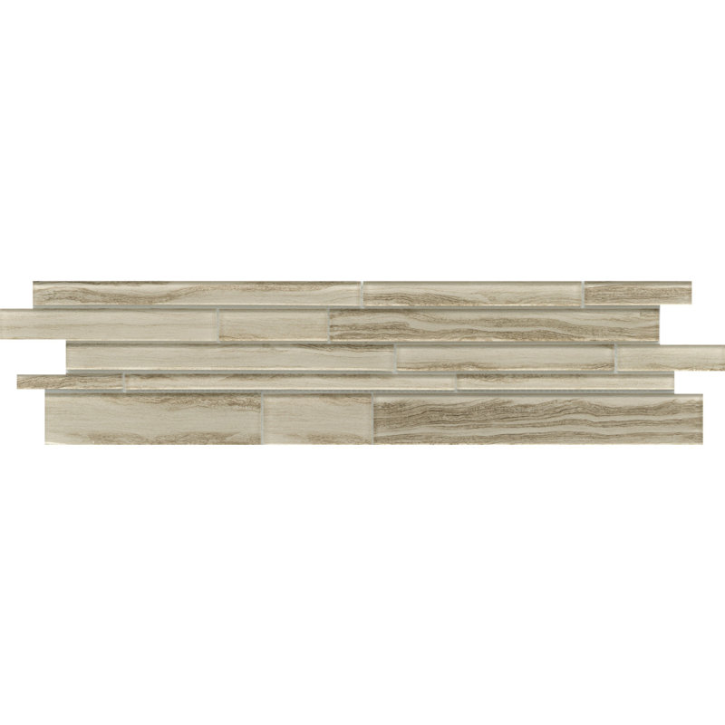 Zen Peace 6 in. x 24 in. Glossy Glass Wall Tile (10.63 sq. ft./Case), Ease