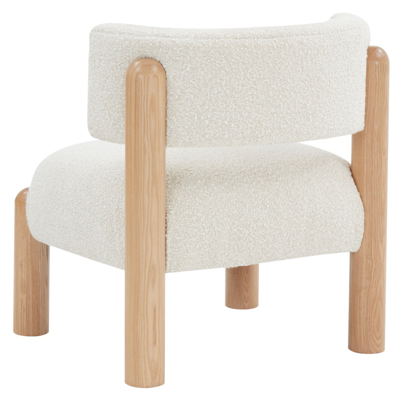 Lilou Upholstered Barrel Chair, Cream