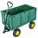 Chariot de jardin surdimensionné en acier 4 en 1 surdimensionné, chariot de jardin en maille métallique extensible de 880 lb, chariot utilitaire tout-terrain avec doublure amovible, panneaux latéraux et plateau en filet pour la pelouse extérieure, le patio et l'aménagement paysager