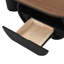 Table basse ovale de luxe industrielle, table basse de 47,24 po avec tiroir de rangement, centre de table en métal noir