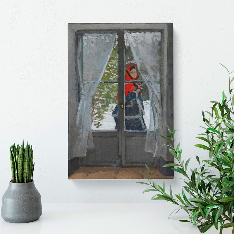 The Red Kerchief by Claude Monet - Wrapped Canvas, 50cm H x 35cm W x 3cm D