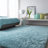 Joellen Authentic Hand-Woven Handmade Ocean Blue High Pile Modern Classic Solid Color Shag Polyester Area Rug-122739093-21615121